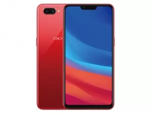 The OPPO A12e smartphone in red.