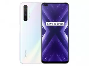 The realme X3 SuperZoom smartphone in white.