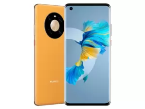 The Huawei Mate 40 smartphone in yellow.