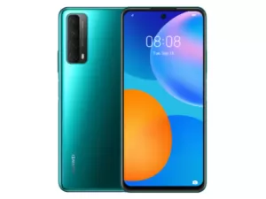 The Huawei Y7a smartphone in Crush Green color.