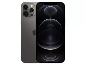 The iPhone 12 Pro Max in graphite color.