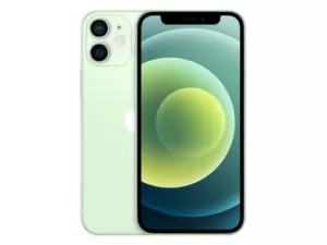 The iPhone 12 mini smartphone in green.
