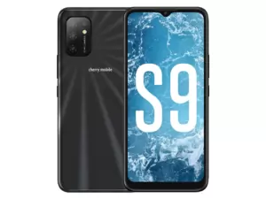 The Cherry Mobile Aqua S9 smartphone in black.