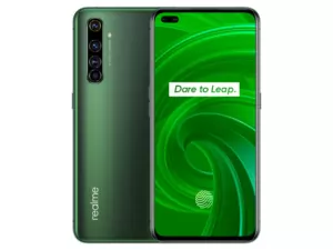 The realme X50 Pro 5G smartphone in green.