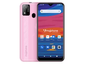The MyPhone myWX2 Pro smartphone in pink.