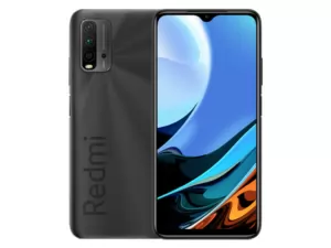 The Xiaomi Redmi 9T smartphone in Carbon Gray color.