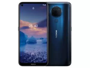 The Nokia 5.4 smartphone in Polar Night color.