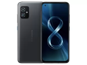 The ASUS Zenfone 8 smartphone in Obsidian Black color.