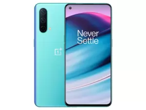 The OnePlus Nord CE 5G smartphone in Blue Void color.