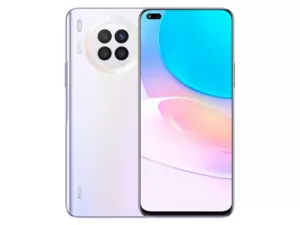 The Huawei nova 8i smartphone in Moonlight Silver color.