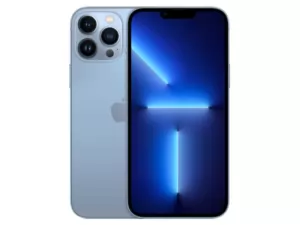 The iPhone 13 Pro Max smartphone in Sierra Blue.