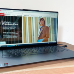 The Lenovo Premium Care mini-site on a Lenovo laptop.