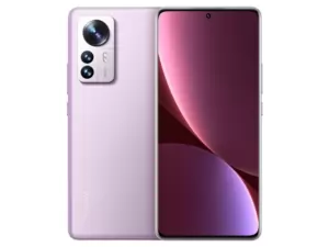 The Xiaomi 12 Pro smartphone in purple.
