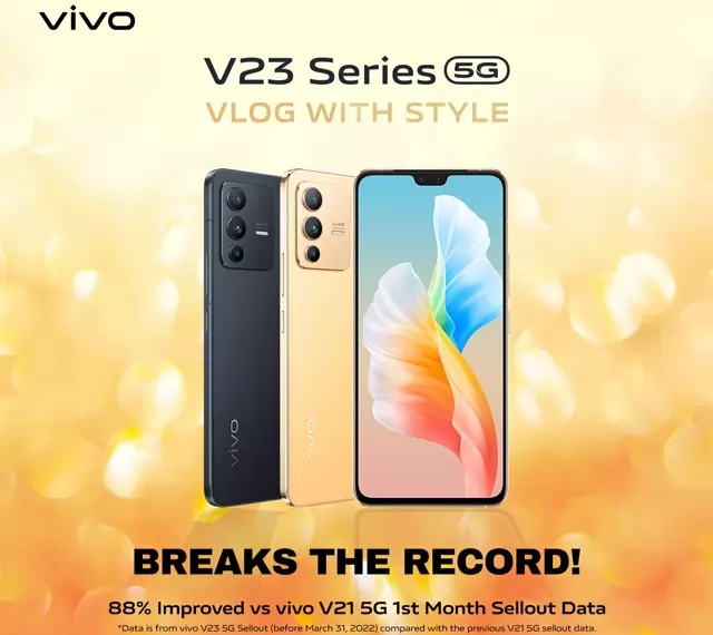 The vivo V23 Series 5G record-breaking performance!