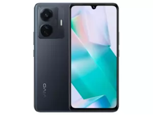 The vivo T1 5G smartphone in black.