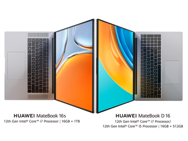 Huawei Launches MateBook D16 and D16s Laptops with Large Screens, 12th ...
