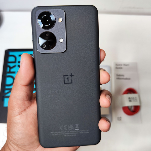 The OnePlus Nord 2T has a matte finish back.