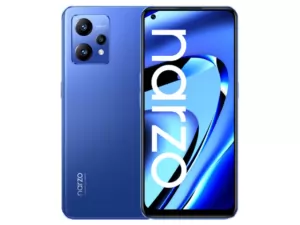 The narzo 50 Pro 5G smartphone Hyper Blue color.