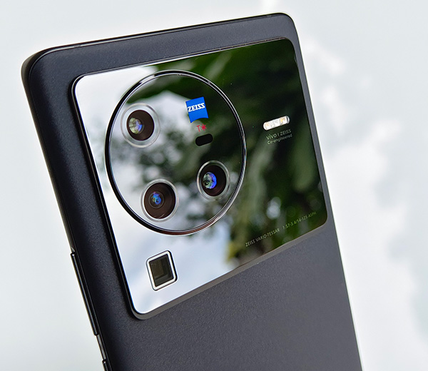 Close-up look at the vivo X80 Pro's cameras.