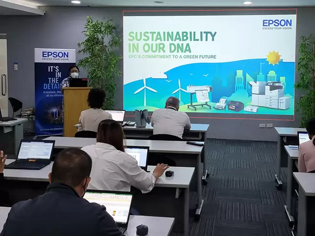 Epson Philippines conducts a seminar to discuss how its employees can live a sustainable lifestyle and contribute to a green future.