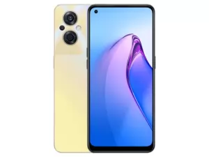 The OPPO Reno8 Z 5G smartphone in Dawnlight Gold.