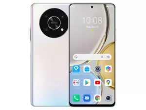 The HONOR X9 smartphone in Titanium Silver color.