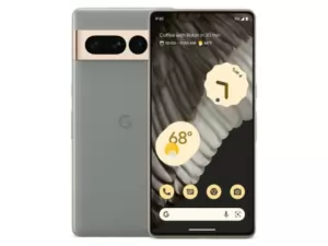 The Google Pixel 7 Pro in hazel color.