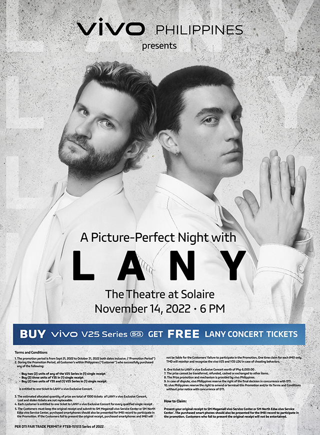 Official "A Picture-Perfect Night with LANY" concert poster.