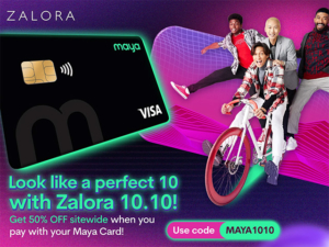 Maya Card 50% OFF promo for Zalora 10.10 SALE.