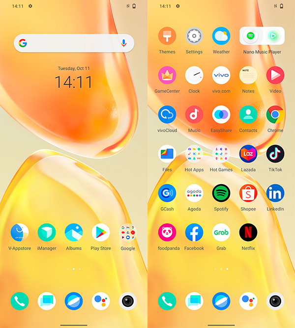 Home screen and apps