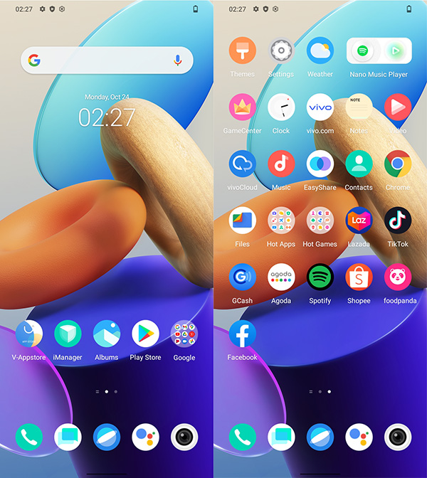 Home screen and apps
