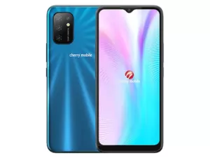 The Cherry Mobile Aqua S10 smartphone in Breeze Blue color.
