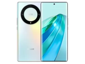 The HONOR X9a 5G smartphone in Titanium Silver color.