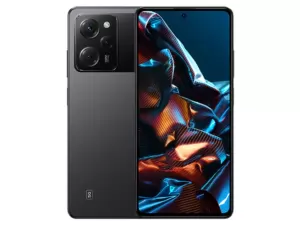 The POCO X5 Pro 5G smartphone in black.