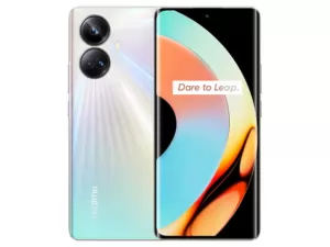 The realme 10 Pro+ 5G smartphone in Hyperspace colorway.