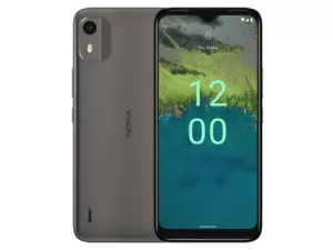 The Nokia C12 smartphone in Charcoal Black color.