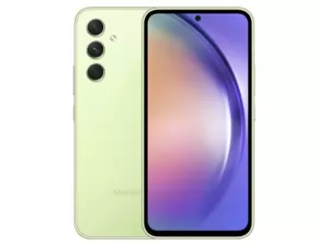 The Samsung Galaxy A54 5G smartphone in Awesome Lime color.