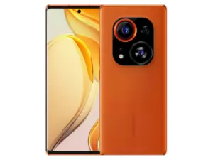 The TECNO Phantom X2 Pro 5G smartphone in Mars Orange color.