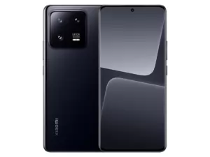 The Xiaomi 13 Pro smartphone in Ceramic Black color.