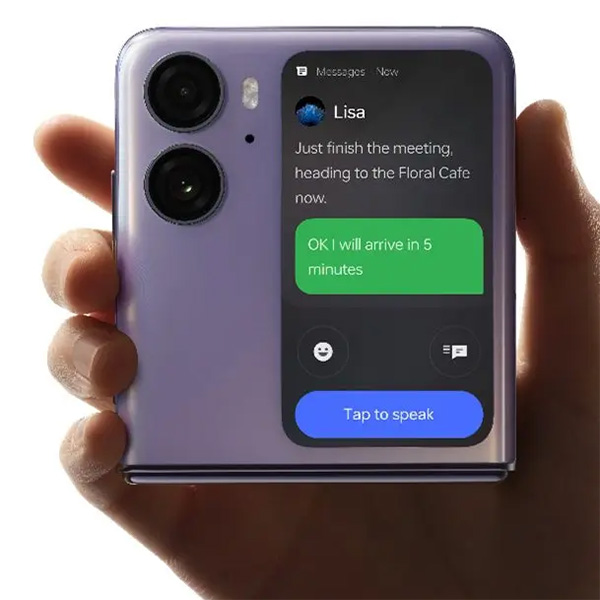OPPO Find N2 Flip speech-to-text quick reply.