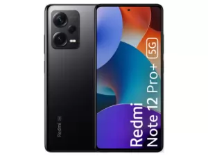 The Xiaomi Redmi Note 12 Pro Plus 5G smartphone in Obsidian Black color.