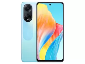 The OPPO A98 5G smartphone in Dreamy Blue color.