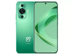 The HUAWEI nova 11 smartphone in green.