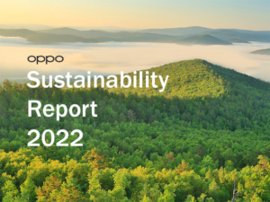 Cover of the OPPO Sustainability Report 2022.