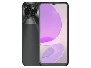 The itel S23 smartphone in black.