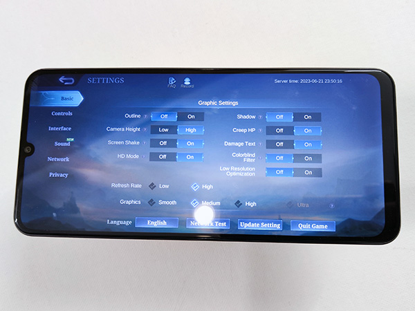 Mobile Legends on the realme C53.