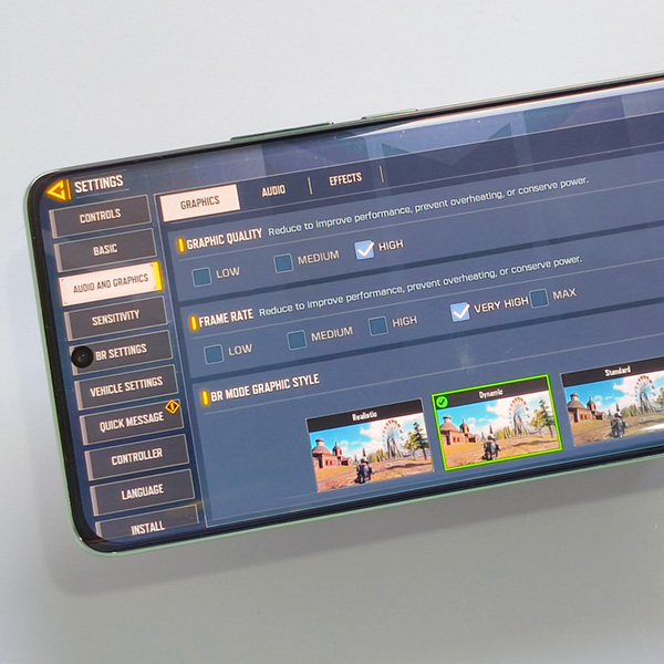 Graphics quality of Call of Duty Mobile on the realme 11 Pro+ 5G.