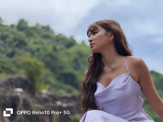 Actress Nadine Lustre captured using the OPPO Reno10 Pro+ with portrait mode.