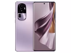 The OPPO Reno10 Pro+ 5G smartphone in Glossy Purple color.