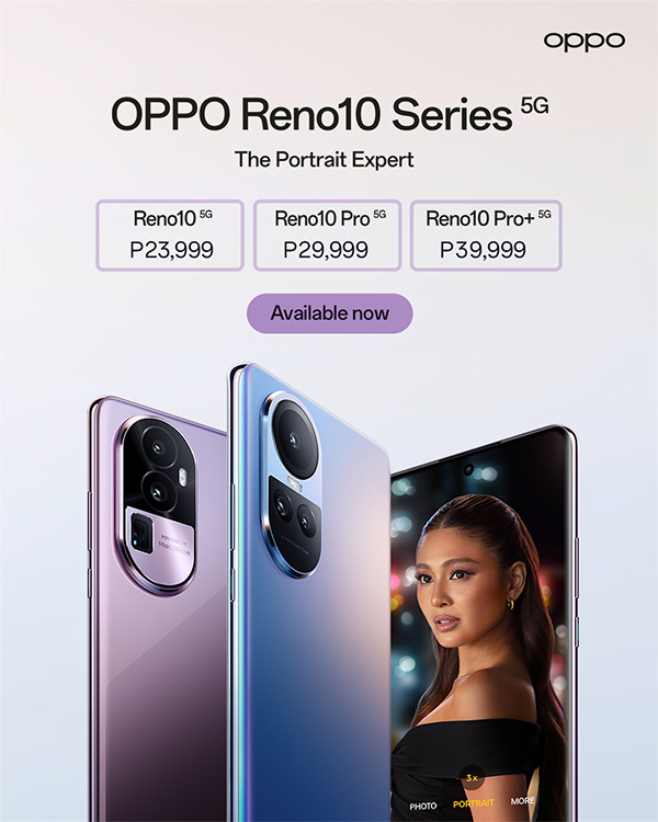 The OPPO Reno10 Series 5G smartphones with official prices in the Philippines.